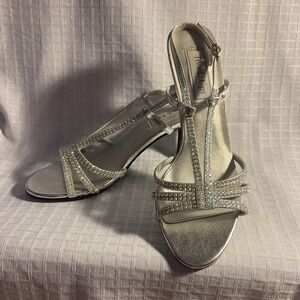 Silver formal shoes size 6 1/2